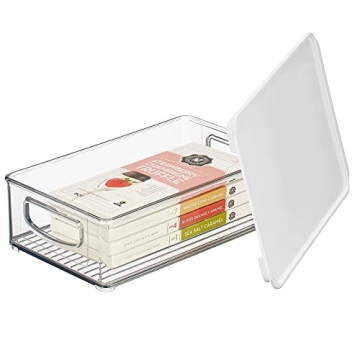 mDesign Pantry Storage Boxes - Clear Plastic Container Set