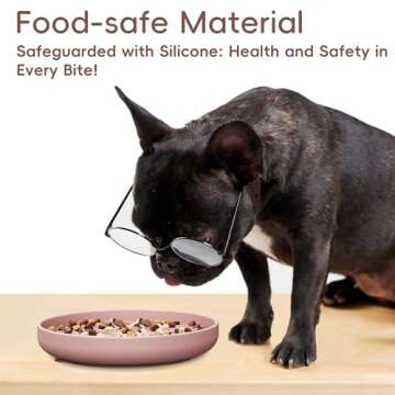 AXEFUN Slow Feeder Dog Bowls, Silicone Slow Feeder for Dogs & Puppies, Dog Puzzle Bowl with Suction Cups for Anxiety Relief, Slow Eating, Dishwasher Fit, for All Breed, Pink