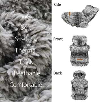 Fitwarm Fuzzy Dog Sweater for Small Dogs and Cats