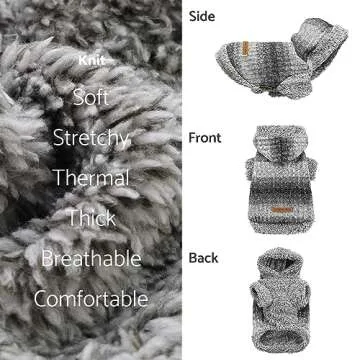 Fitwarm Fuzzy Dog Sweater for Small Dogs and Cats