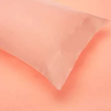 Amazon Basics Twin Comforter Set - Cozy Coral Design