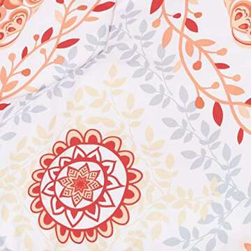 Amazon Basics Twin Comforter Set - Cozy Coral Design