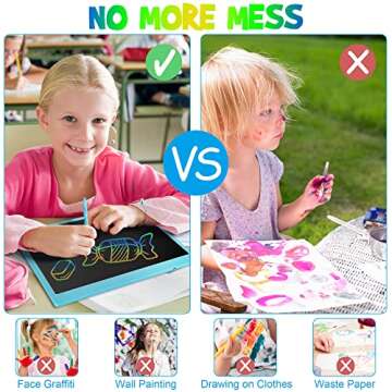 16 Inch Rechargeable LCD Writing Tablet, Erasable & Colorful Doodle Board with Eye-Protecting Large Screen, Educational Learning Toys for 3 4 5 6 7 Year Old Kids, Drawing Tablet Gift for Boys Girls
