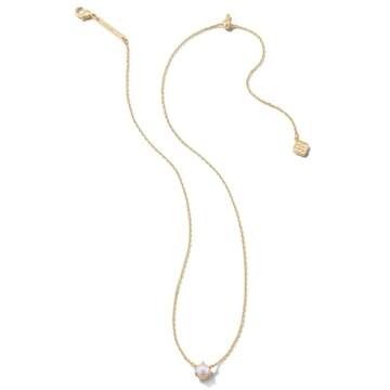 Kendra Scott Ashton 14k Gold-Plated Pendant Necklace in White Pearl, Fashion Jewelry for Women