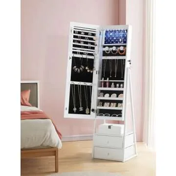 Nicetree Jewelry Cabinet with Mirror - Stylish Storage Solution