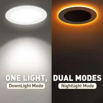 Rollin Light Canless LED Recessed Lighting 6 Inch 6 Pack 6CCT Ultra-Thin Recessed Downlight Lights w...