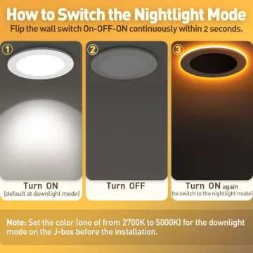 Rollin Light Canless LED Recessed Lighting 6 Inch 6 Pack 6CCT Ultra-Thin Recessed Downlight Lights with Night Light Mode, 12W 1100LM Dimmable Retrofit Wafer Recessed Lights, 2200K to 5000K