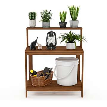 Stylish Furinno Hardwood Potting Bench for Garden Lovers