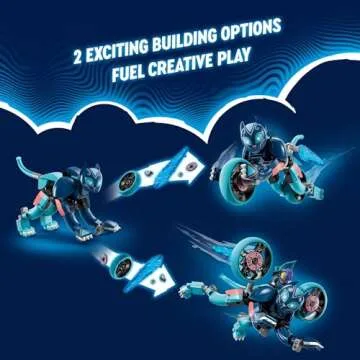 LEGO DREAMZzz Zoey’s Cat Motorcycle Bike Toy with 2 Minifigures, Creative Toy for Kids Ages 7 and Up, Rebuild an Animal Figure into a Bike, Cat Toy for Kids, 71479