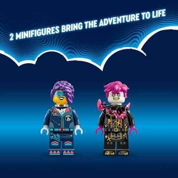 LEGO DREAMZzz Zoey’s Cat Motorcycle Bike Toy with 2 Minifigures, Creative Toy for Kids Ages 7 and Up, Rebuild an Animal Figure into a Bike, Cat Toy for Kids, 71479