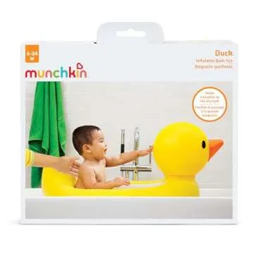 Munchkin Duck Inflatable Baby Bathtub with Safety Alert