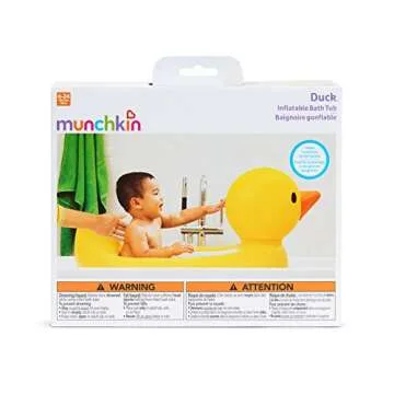Munchkin Duck Inflatable Baby Bathtub with Safety Alert