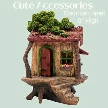 PRETMANNS Fairy Garden House Kit, with Fairy Garden Accessories - Fairy Garden Kit with House & Fairies for an Outdoor Miniature Garden