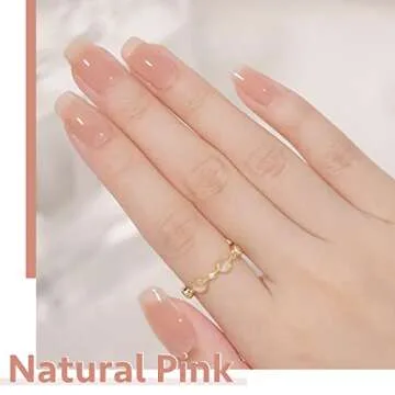 GAOY Sheer Nude Gel Nail Polish, 16ml Jelly Natural Pink Translucent Color 1301 UV Light Cure Gel Polish for Nail Art DIY Manicure and Pedicure at Home