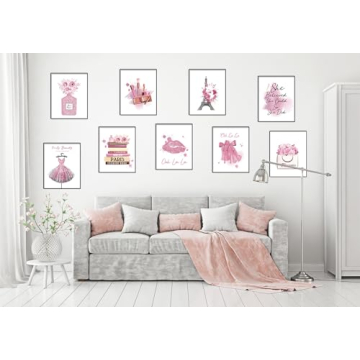Stylish Pink Fashion Posters Set for Chic Decor