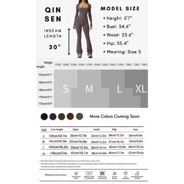 QINSEN Women's Flare Jumpsuit - Stylish & Comfortable Dark Grey M