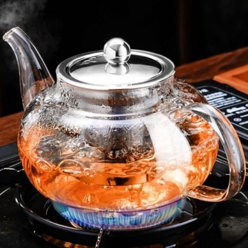 PARACITY Glass Teapot Durable 20 Oz Borosilicate Kettle