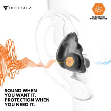 Decibullz Custom Molded Earplugs for Shooting & Hunting