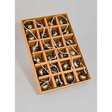 Serene Spaces Living Gold Ribbed Mercury Glass Garland