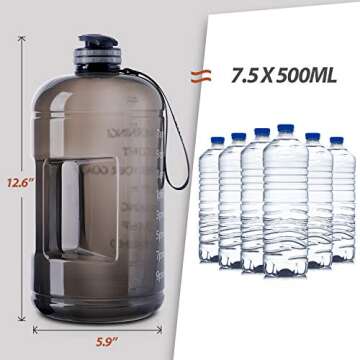 FRETREE Gallon Water Bottle - Motivational and Portable