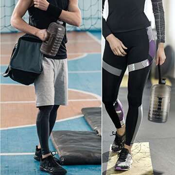 FRETREE Gallon Water Bottle - Motivational and Portable