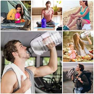 FRETREE Gallon Water Bottle - Motivational and Portable