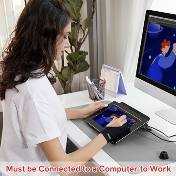 VEIKK VK1200 Drawing Tablet with Screen,11.6 Inch Full-Laminated Graphic Drawing Monitor,2 Battery-Free Pen and Tilt Function,6 Customized Keys,Anti-Glare Glass(Must be Connected to a PC to Work)
