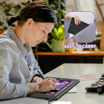 VEIKK VK1200 Drawing Tablet with Screen,11.6 Inch Full-Laminated Graphic Drawing Monitor,2 Battery-Free Pen and Tilt Function,6 Customized Keys,Anti-Glare Glass(Must be Connected to a PC to Work)