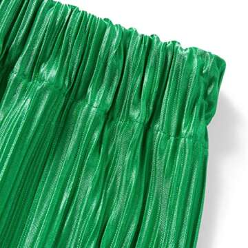 DAOLUAN Women Pleated Casual 2 Piece Pants Set Button Down Shirt High Waist Pants Outfits Summer Streetwear (Green, S)