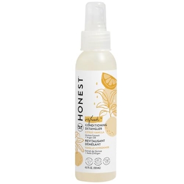 Honest Company Citrus Vanilla Hair Detangler - Tear-Free, Cruelty-Free, 4 fl oz