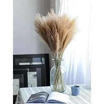 100 pcs Dried Pampas Grass for Wedding & Home Decor