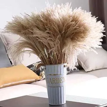 100 pcs Dried Pampas Grass for Wedding & Home Decor