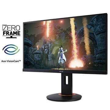 Acer XF270HU Cbmiiprzx 27” WQHD (2560 X 1440) TN Monitor with AMD Freesync Technology |144Hz Refresh Rate | 1ms (Display Port 1.2, 2 x HDMI Ports & 4 x USB 3.0 Ports)
