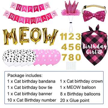 Celebrate with JOTFA Cat Birthday Party Pack - Fun & Festive!