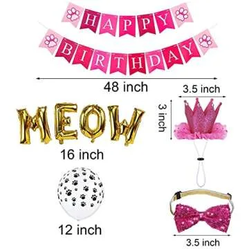 Celebrate with JOTFA Cat Birthday Party Pack - Fun & Festive!