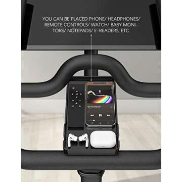 Phone Holder for Peloton Bike And Accessories, Built-in Anti-Slip Silicone mat Mount Tray, Peloton P...