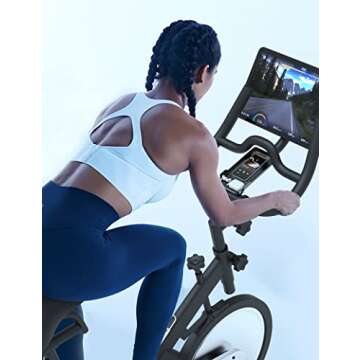 Phone Holder for Peloton Bike And Accessories, Built-in Anti-Slip Silicone mat Mount Tray, Peloton Phone Holder for iPhone, iPad - Easy Installation