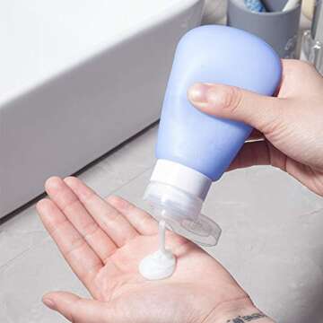 16 PCS Leakproof Silicone Travel Bottles BPA Free Containers