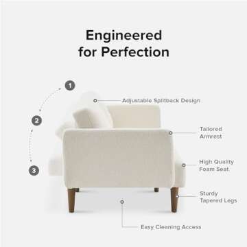 mopio Aaron 76.8" Versatile Couch & Futon Bed