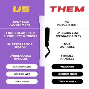 Beaded Kids Exercise Jump Rope - Segmented Skipping Rope for Kids - Durable Shatterproof Outdoor Beads - Light Weight and Tangle Free Exercise Training - Adjustable Kids Jump Rope for Fitness - 7ft