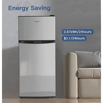 BANGSON Small Refrigerator with Freezer - 4.0 Cu.Ft