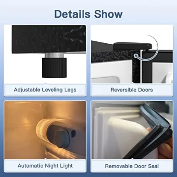 BANGSON Small Refrigerator with Freezer - 4.0 Cu.Ft