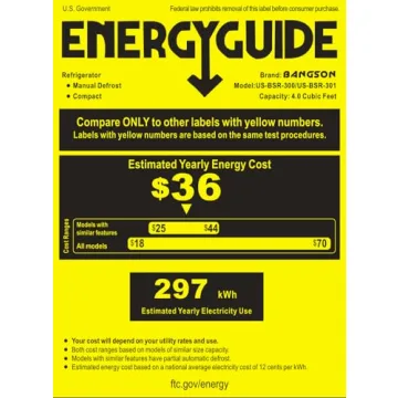 BANGSON Small Refrigerator with Freezer - 4.0 Cu.Ft