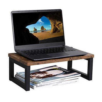 Stylish OROPY Vintage Wood Monitor Stand Riser for Desks