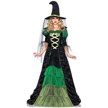 Enchanting Leg Avenue 2 Piece Storybook Witch Costume Set, Comfortable and Stylish