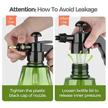 T4U Fine Mist Spray Bottle Plastic Green 1.5L, Hand Held Pressure Plant Mister with Top Pump, Empty ...