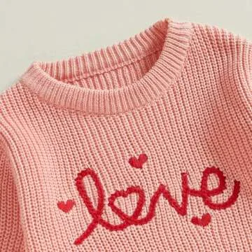 DNOMAID Baby Boy Girl Valentines Day Outfit - Knit Romper