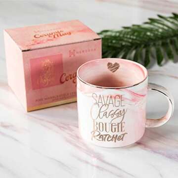 Savage Classy Bougie Ratchet - Funny Coffee Mugs for Women - Novelty Gift for Friend, Sister, Her - ...
