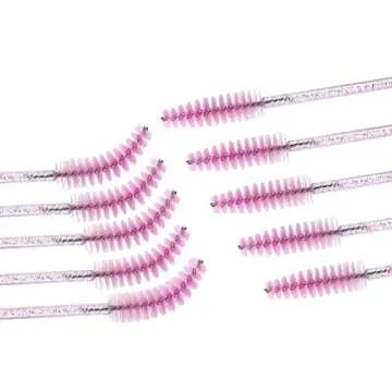 Elisel 100pcs Disposable Mascara Brushes with Container, Mascara Wands Makeup Brushes Applicators Ki...