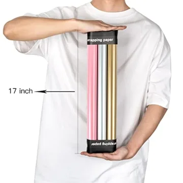 MAYPLUSS 3-Pack Wrapping Paper Rolls - Matte Finish